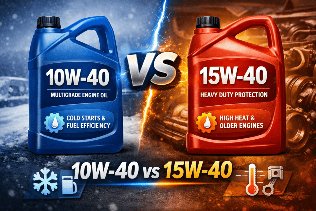 10W40 vs 15W40 (2025) – Which Engine Oil Is Better in Hot & Cold Weather?
