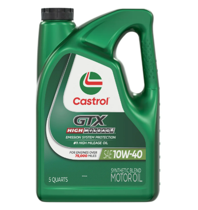 CASTROL GTX HIGH MILEAGE 10W-30 MOTOR OIL