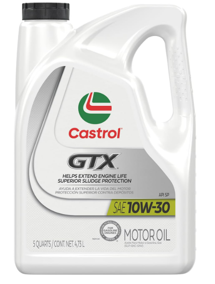 Castrol GTX 10W-30 Conventional Motor Oil, 5 Quarts