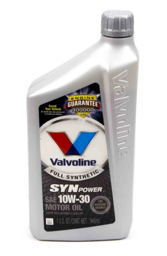 VALVOLINE 10W-30 SYNTHETIC MOTOR OIL