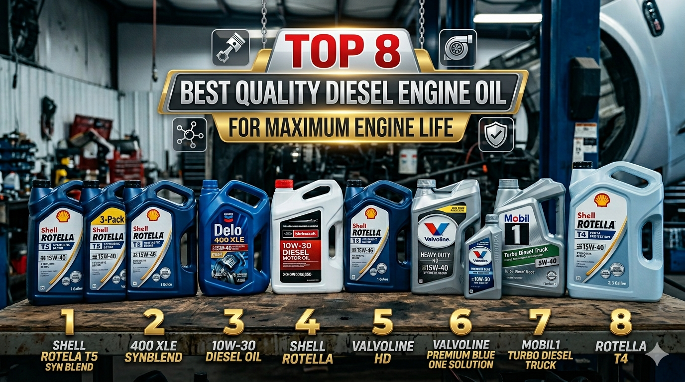 Top 8 best quality diesel engine oil for Maximum Engine Life (Tested ...